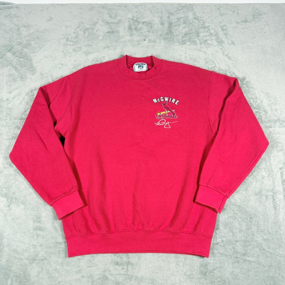 Vintage Lee Mens Medium Sweatshirt 1998 St Louis Cardinals Mark McGwire 25